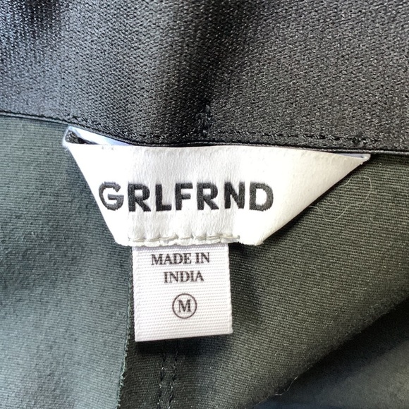 GRLFRND Black Leather Pants‎ Medium High Rise Stretchy Sz 4 - Picture 3 of 5